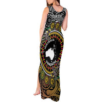 Personalised Australia And Vanuatu Tank Maxi Dress Aboriginal Lizard Polynesia Ni-Van Pig Tusk LT14 - Polynesian Pride