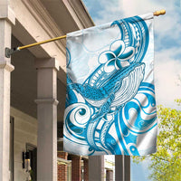 Blue Hawaii Humpback Whale Garden Flag Polynesian Tribal Ocean Vibes LT14 House Flag Blue - Polynesian Pride