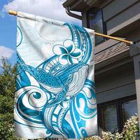 Blue Hawaii Humpback Whale Garden Flag Polynesian Tribal Ocean Vibes LT14 - Polynesian Pride