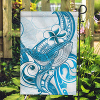 Blue Hawaii Humpback Whale Garden Flag Polynesian Tribal Ocean Vibes LT14 Garden Flag Blue - Polynesian Pride
