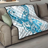 Blue Hawaii Humpback Whale Quilt Polynesian Tribal Ocean Vibes