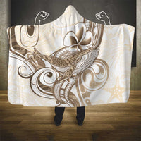 Brown Hawaii Humpback Whale Hooded Blanket Polynesian Tribal Ocean Vibes LT14 - Polynesian Pride