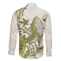 Lime Green Hawaii Family Matching Off Shoulder Short Dress and Hawaiian Shirt Humpback Whale Tattoo Polynesian Tribal Ocean Vibes