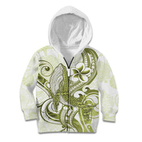 Lime Green Hawaii Kid Hoodie Humpback Whale Tattoo Polynesian Tribal Ocean Vibes LT14 Zip Hoodie Lime Green - Polynesian Pride