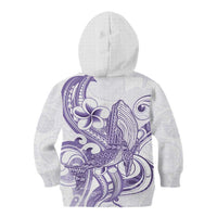 Purple Hawaii Kid Hoodie Humpback Whale Tattoo Polynesian Tribal Ocean Vibes LT14 - Polynesian Pride