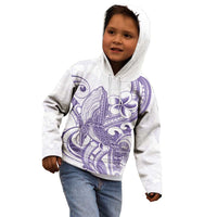 Purple Hawaii Kid Hoodie Humpback Whale Tattoo Polynesian Tribal Ocean Vibes LT14 - Polynesian Pride
