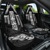 Tiki Drum Hawaii Car Seat Cover Hawaiian Kakau Tattoo Style LT14 One Size Black - Polynesian Pride