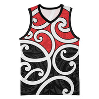New Zealand Basketball Jersey Maori Koru Tino Rangatiratanga Color - Polynesian Pride