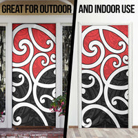 New Zealand Door Cover Maori Koru Tino Rangatiratanga Color - Polynesian Pride