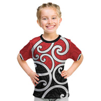 New Zealand Kid T Shirt Maori Koru Tino Rangatiratanga Color - Polynesian Pride