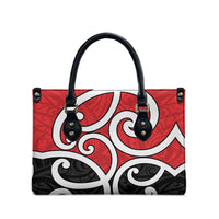 New Zealand Leather Bag Maori Koru Tino Rangatiratanga Color LT14 - Polynesian Pride