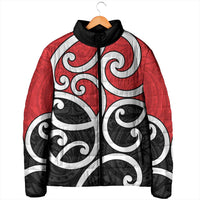 New Zealand Padded Jacket Maori Koru Tino Rangatiratanga Color - Polynesian Pride