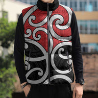 New Zealand Sleeveless Puffer Jacket Maori Koru Tino Rangatiratanga Color - Polynesian Pride