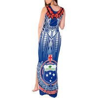 Samoa Rugby Tank Maxi Dress 2023 Go Manu Samoa With Ula Fala Style LT14 - Polynesian Pride