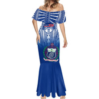 Custom Samoa Rugby Mermaid Dress 2023 Go Manu Samoa With Ula Fala Style LT14 - Polynesian Pride