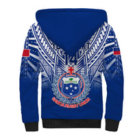 Custom Samoa Rugby Sherpa Hoodie 2023 Go Manu Samoa With Ula Fala Style LT14 - Polynesian Pride