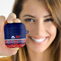 Personalised FAST Samoa Siapo AirPods Case Teuila Flowers Samoan Pattern LT14 - Polynesian Pride