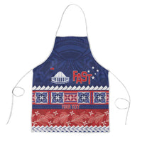Personalised FAST Samoa Siapo Apron Teuila Flowers Samoan Pattern LT14 Blue - Polynesian Pride