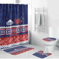 Personalised FAST Samoa Siapo Bathroom Set Teuila Flowers Samoan Pattern - Polynesian Pride