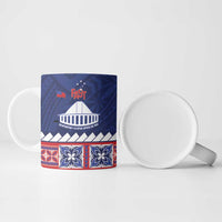 Personalised FAST Samoa Siapo Ceramic Mug Teuila Flowers Samoan Pattern LT14 - Polynesian Pride