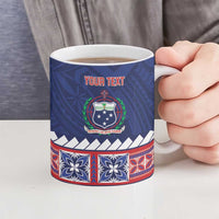 Personalised FAST Samoa Siapo Ceramic Mug Teuila Flowers Samoan Pattern LT14 - Polynesian Pride