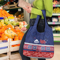 Personalised FAST Samoa Siapo Grocery Bag Teuila Flowers Samoan Pattern LT14 - Polynesian Pride