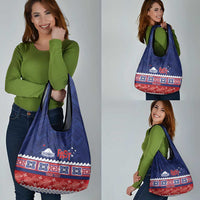 Personalised FAST Samoa Siapo Grocery Bag Teuila Flowers Samoan Pattern LT14 - Polynesian Pride