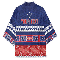 Personalised FAST Samoa Siapo Kimono Teuila Flowers Samoan Pattern - Polynesian Pride