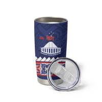 Personalised FAST Samoa Siapo Tumbler Cup Teuila Flowers Samoan Pattern LT14 - Polynesian Pride