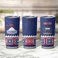 Personalised FAST Samoa Siapo Tumbler Cup Teuila Flowers Samoan Pattern LT14 - Polynesian Pride