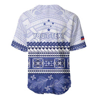 Personalised HRPP Samoa Siapo Baseball Jersey Teuila Flowers Samoan Pattern - Polynesian Pride