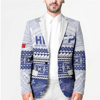 Personalised HRPP Samoa Siapo Blazer Teuila Flowers Samoan Pattern - Polynesian Pride
