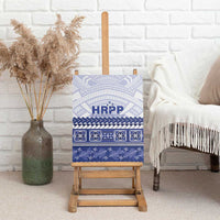 HRPP Samoa Siapo Canvas Wall Art Teuila Flowers Samoan Pattern - Polynesian Pride