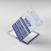 HRPP Samoa Siapo Canvas Wall Art Teuila Flowers Samoan Pattern - Polynesian Pride