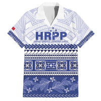 Personalised HRPP Samoa Siapo Family Matching Short Sleeve Bodycon Dress and Hawaiian Shirt Teuila Flowers Samoan Pattern - Polynesian Pride