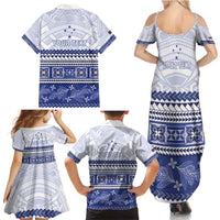 Personalised HRPP Samoa Siapo Family Matching Summer Maxi Dress and Hawaiian Shirt Teuila Flowers Samoan Pattern - Polynesian Pride