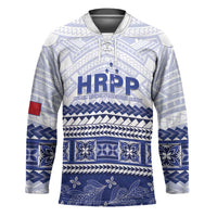 Personalised HRPP Samoa Siapo Hockey Jersey Teuila Flowers Samoan Pattern - Polynesian Pride