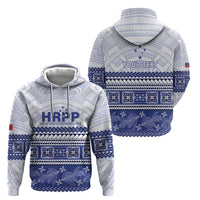 Personalised HRPP Samoa Siapo Hoodie Teuila Flowers Samoan Pattern - Polynesian Pride