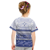 Personalised HRPP Samoa Siapo Kid T Shirt Teuila Flowers Samoan Pattern - Polynesian Pride