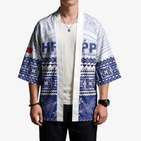 Personalised HRPP Samoa Siapo Kimono Teuila Flowers Samoan Pattern - Polynesian Pride