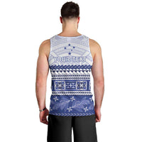 Personalised HRPP Samoa Siapo Men Tank Top Teuila Flowers Samoan Pattern - Polynesian Pride