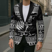 New Zealand Christmas Rugby Personalised Blazer Meri Kirihimete All Black Maori - Polynesian Pride