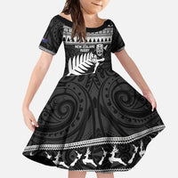 New Zealand Christmas Rugby Personalised Family Matching Mermaid Dress and Hawaiian Shirt Meri Kirihimete All Black Maori - Polynesian Pride