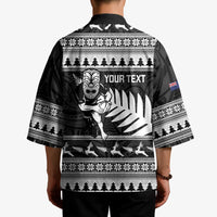 New Zealand Christmas Rugby Personalised Kimono Meri Kirihimete All Black Maori - Polynesian Pride