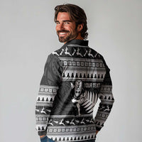 New Zealand Christmas Rugby Personalised Long Sleeve Polo Shirt Meri Kirihimete All Black Maori - Polynesian Pride