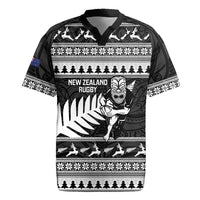 New Zealand Christmas Rugby Personalised Rugby Jersey Meri Kirihimete All Black Maori - Polynesian Pride