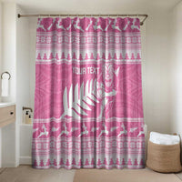 New Zealand Christmas Rugby Personalised Bathroom Set Meri Kirihimete All Black Maori Pink Version - Polynesian Pride
