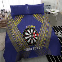 Personalised Niue Darts Bedding Set Dart Board Hiapo Pattern - Polynesian Pride