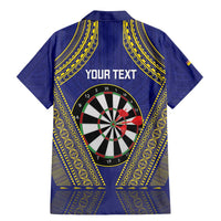 Personalised Niue Darts Family Matching Mermaid Dress and Hawaiian Shirt Dart Board Hiapo Pattern - Polynesian Pride