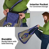 Personalised Niue Darts Grocery Bag Dart Board Hiapo Pattern - Polynesian Pride